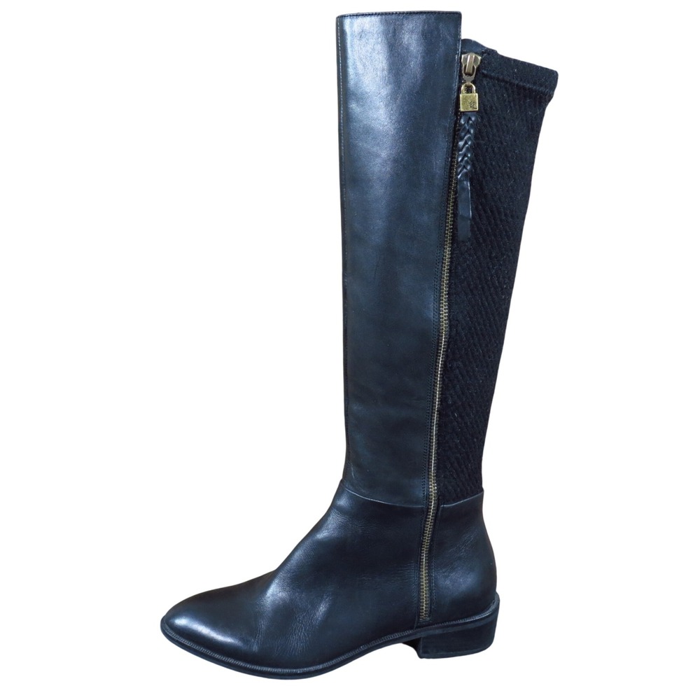 Elliot Lucca Womens Tall Riding Boots Size 6.5 Fashion Fall Winter Black Leather